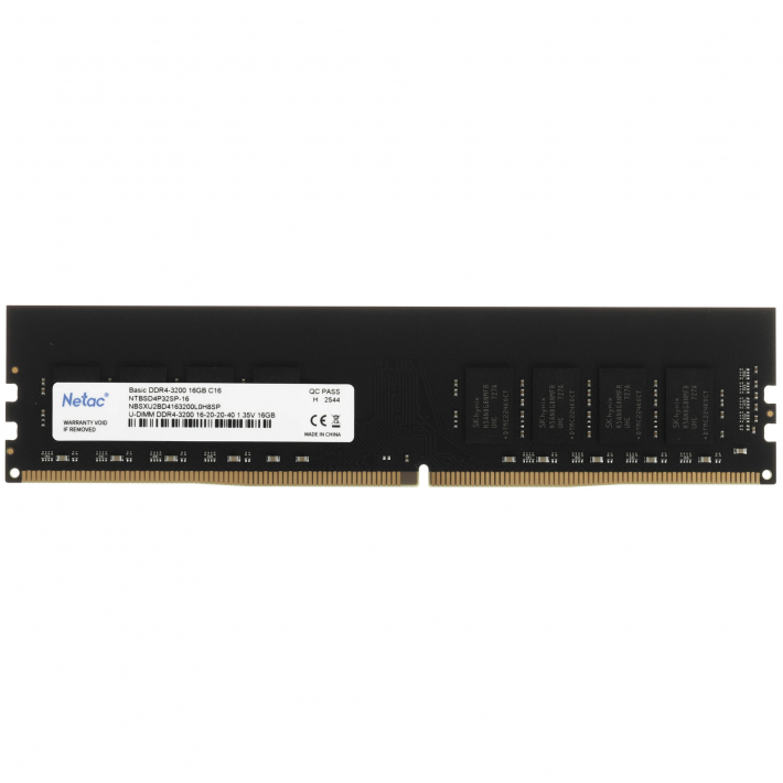 Модуль памяти DDR4 Netac Basic 16GB 3200MHz CL16 1.35V