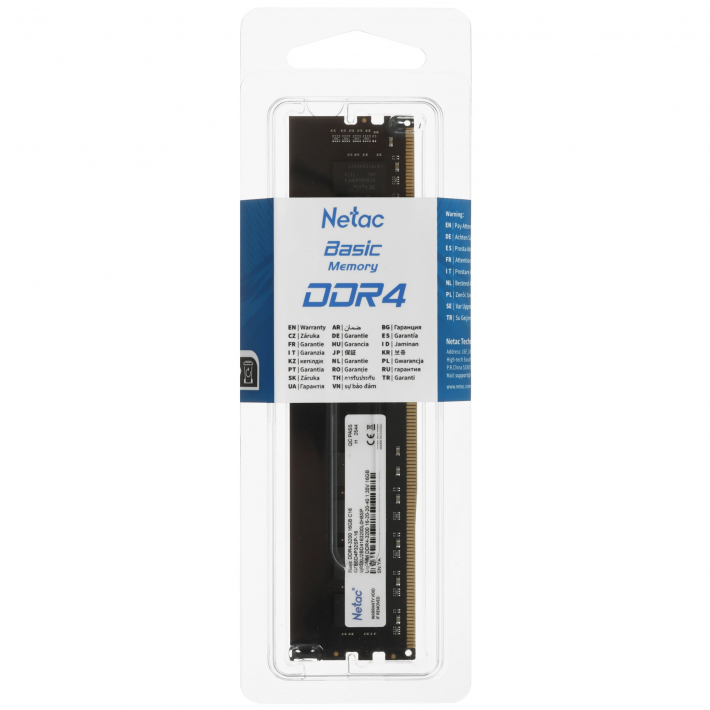 Модуль памяти DDR4 Netac Basic 16GB 3200MHz CL16 1.35V