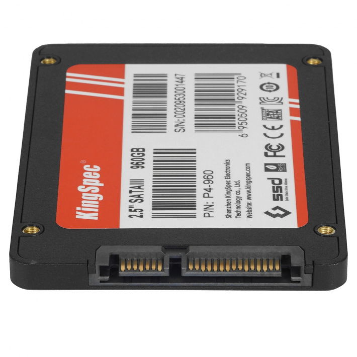 Накопитель SSD KingSpec P4 Series, 960Gb, SATA III, 2.5"