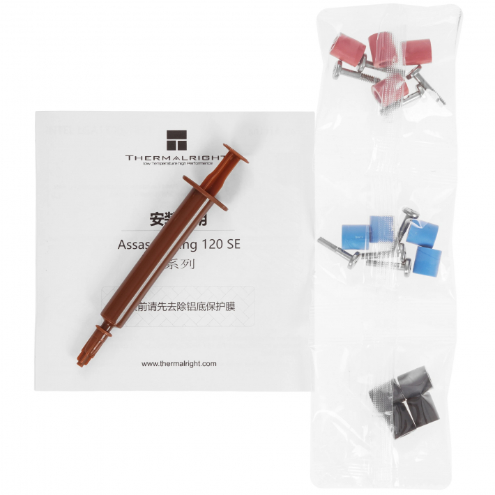 Кулер Thermalright Assassin King 120 SE ARGB (120 мм, алюминий+медь, ARGB-подсветка, LGA 1851/1700/1200/115x/AM5/AM4, TDP до 180 Вт, серебристый